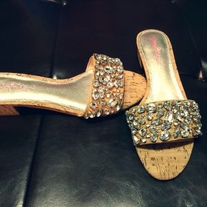 Lilly Pulitzer slide on Trish Crystal sandals